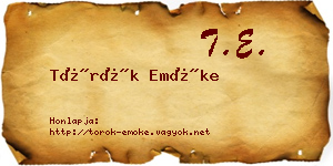 Török Emőke névjegykártya