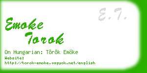 emoke torok business card